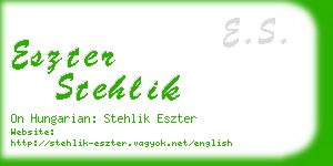 eszter stehlik business card